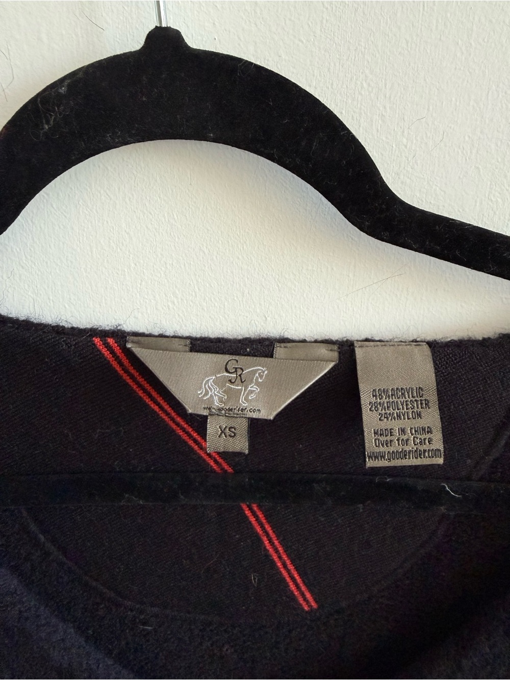 Goode Rider Black V-Neck 'Ride' Sweater - Picture 4 of 5